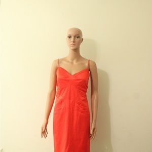 Bisou Bisou Michele Bohbot Bustier Dress Red/Orange Size 16